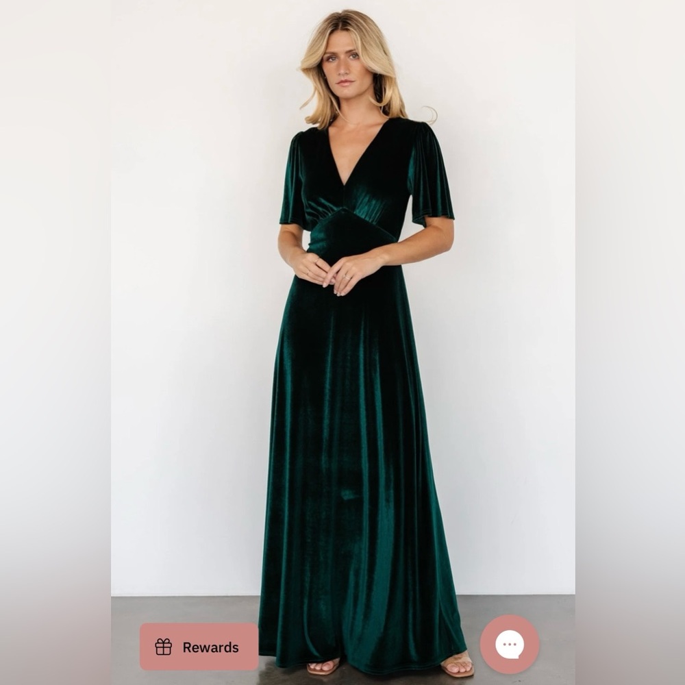 Emerald Velvet Maxi Dress